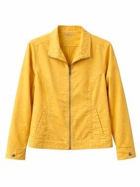 Liz Claiborne Yellow Jacket Womens Large Zip Front Lightweight Casual Spring